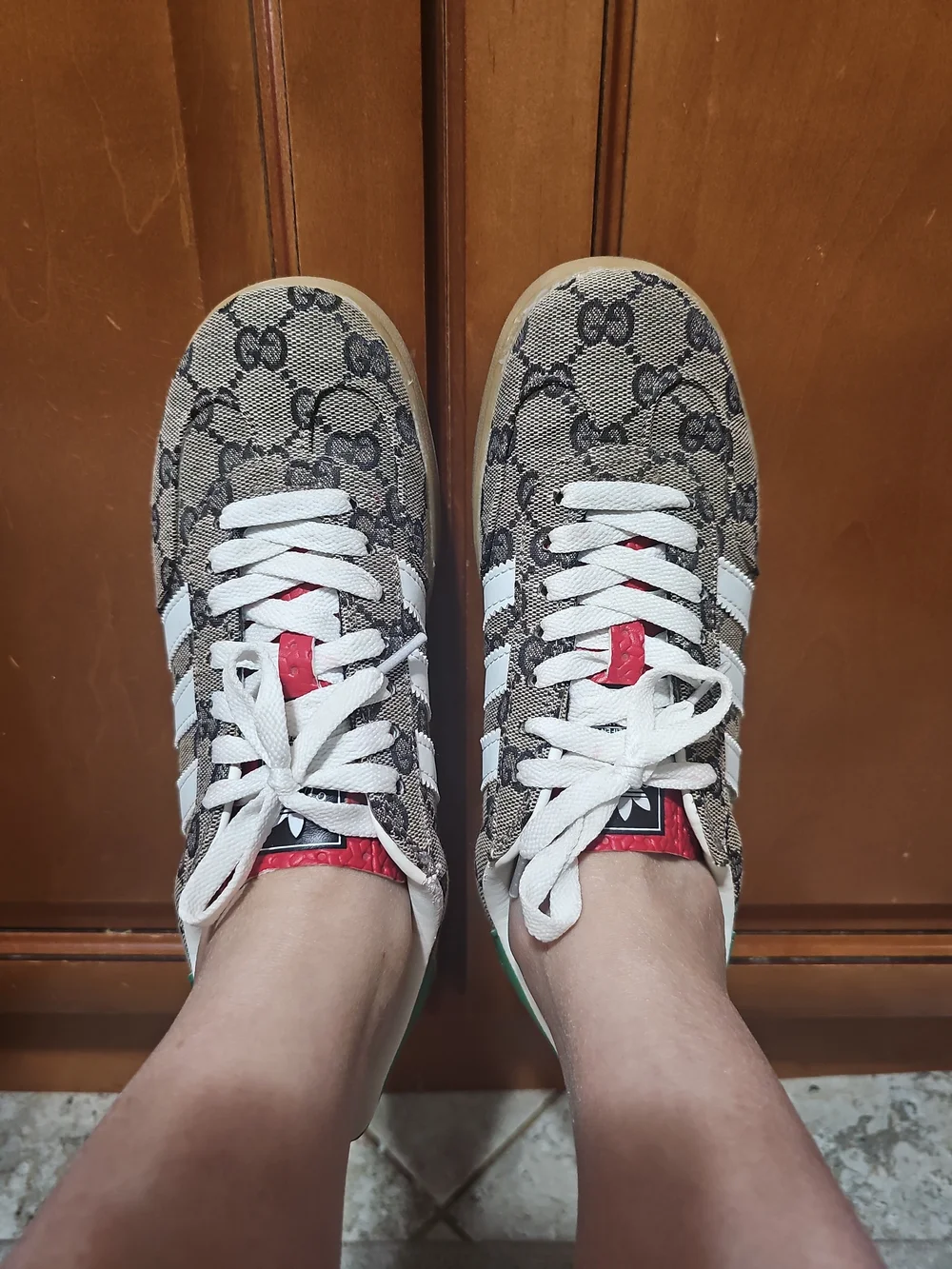 adidas x Gucci Gazelle Beige GG Monogram Size 7 - Picture 3 of 15